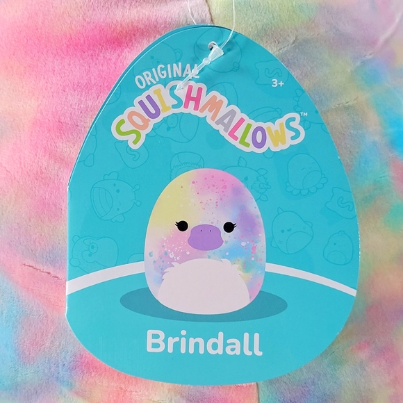 Squishmallow Brindall the Platypus 16" UltraSoft Stuffed Tie-dye Toy Plush NWT - Picture 4 of 4